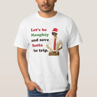 T-shirt Homme grossier de Père Noël de moustache des