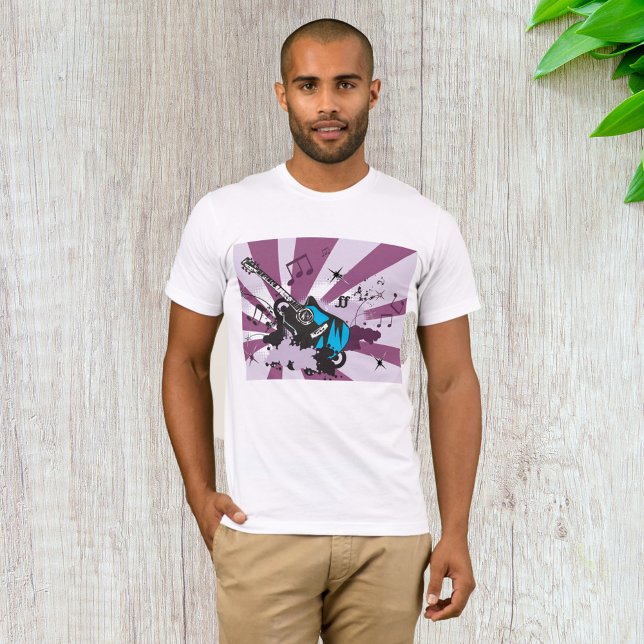 T-shirt Homme Guitare Bleue (Créateur téléchargé)