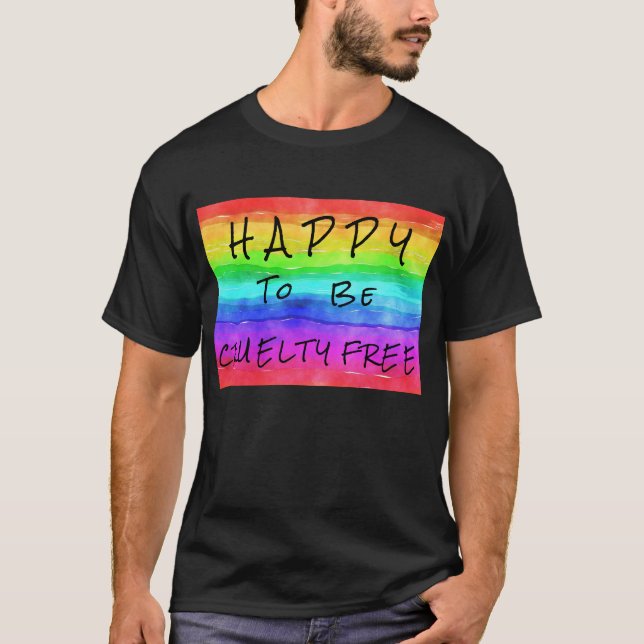 T-shirt homme "Happy to Be Cruelty Free" (Devant)