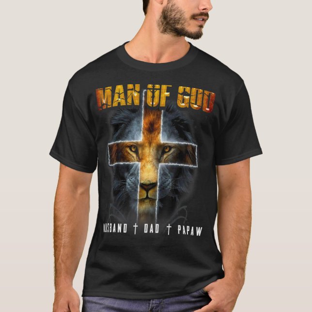 T-shirt Homme Homme De Dieu Mari Papa Papaw (Devant)
