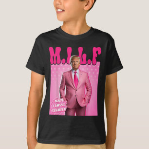 T-shirt Homme I Love Felons Funny Pink Trump 2024 Pour Pré