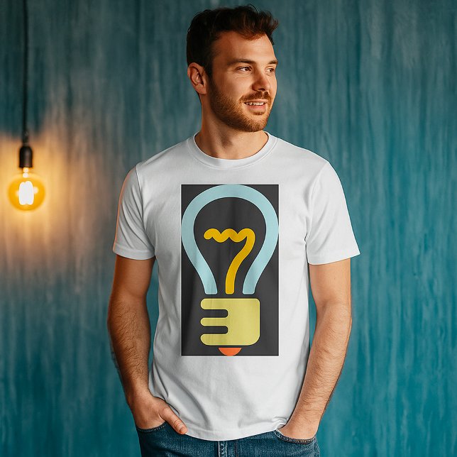 T-Shirt Homme Icône Ampoule (Créateur téléchargé)