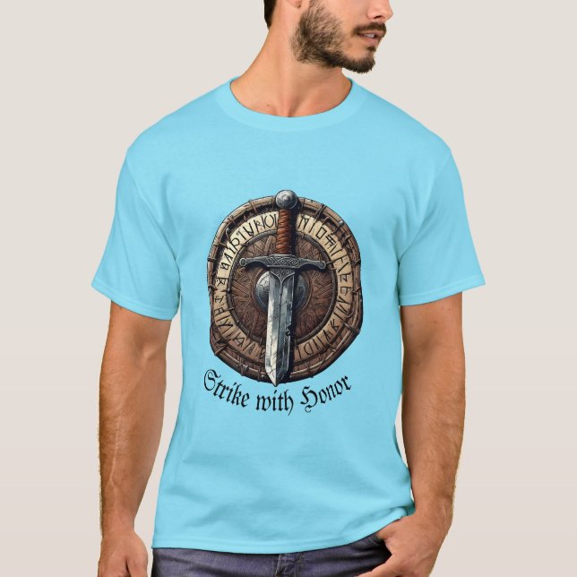 T-shirt homme imprimé à l'épée (Devant)