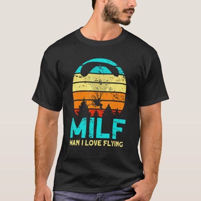 T-shirt Homme J'adore Voler Paramoteur Pilote Paramoteur (Devant)