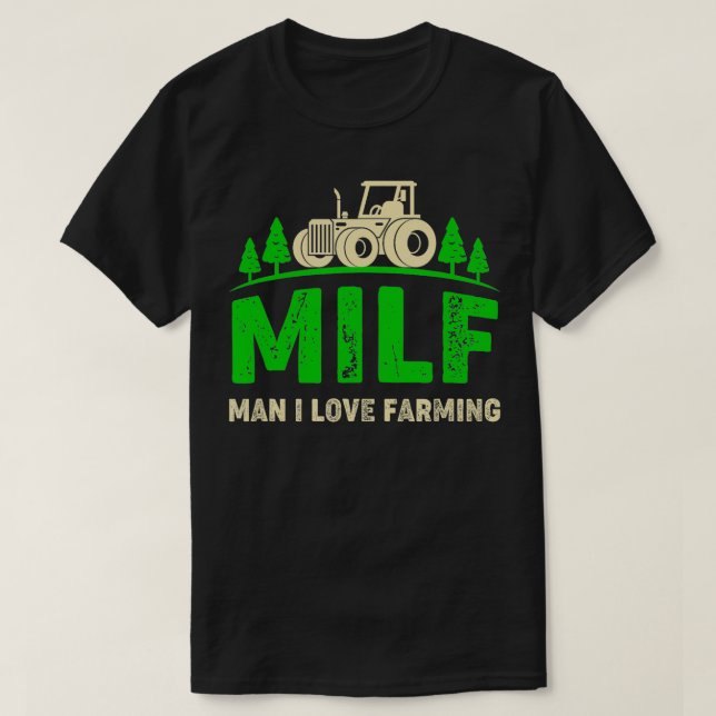 T-shirt Homme J'Aime Cultiver Drôle Agriculteur Tracteurs  (Design devant)