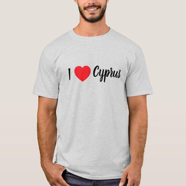 T-shirt homme (Je "coeur" Chypre) (Devant)