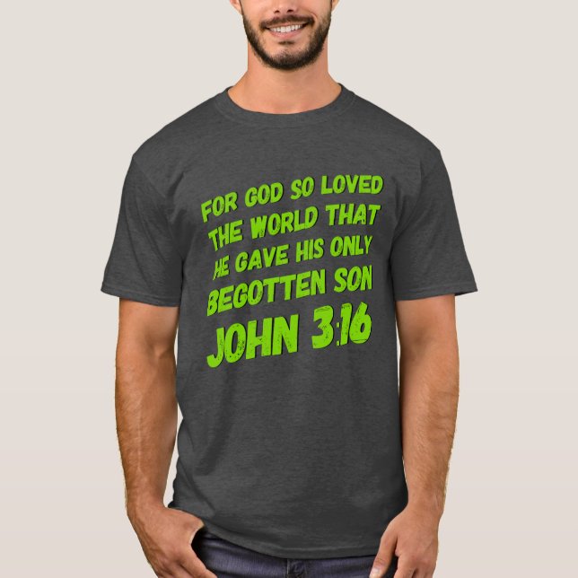 T-shirt homme Jean 3:16 (Devant)