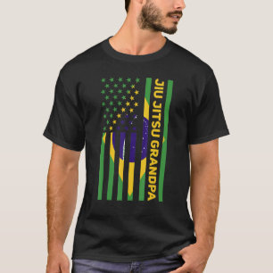 T-shirt Homme Jiu Jitsu Brésilien Grand-père Drapeau Améri