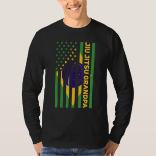 T-shirt Homme Jiu Jitsu Brésilien Grand-père Drapeau Améri