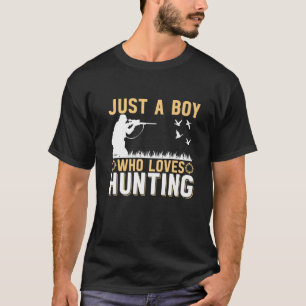 T-shirt Homme Juste Un Garçon Qui Aime Chasser Chasseur D'