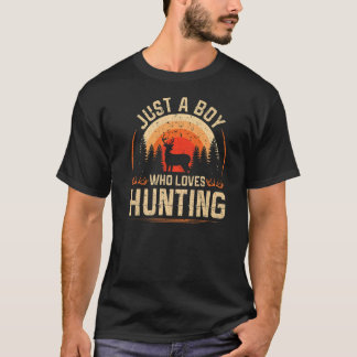 T-shirt Homme Juste Un Garçon Qui Aime Chasser Le Chasseur