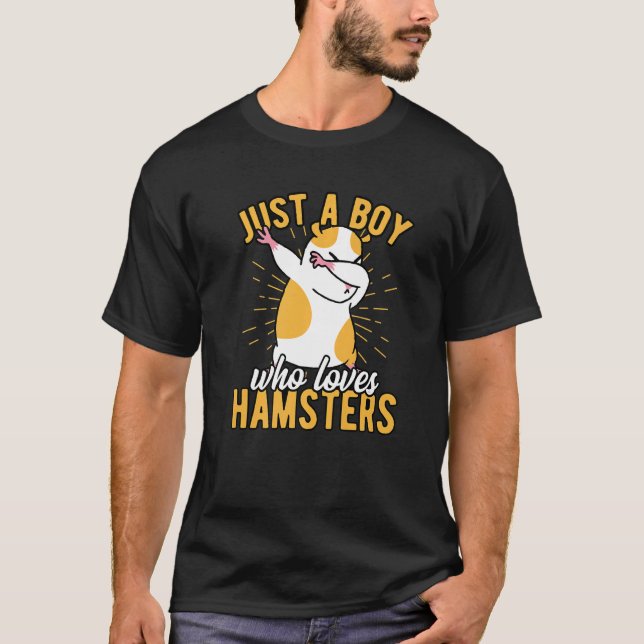 T-shirt Homme Juste Un Garçon Qui Aime Hamster Hamster Pro (Devant)