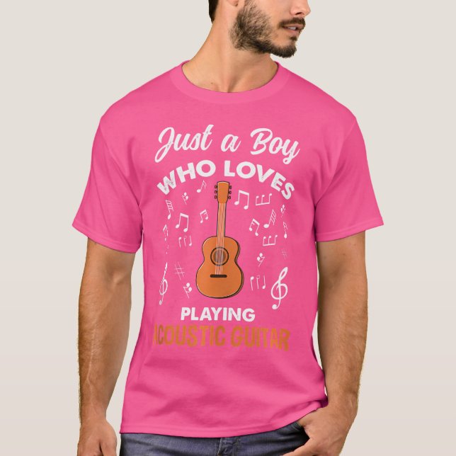 T-shirt Homme Juste Un Garçon Qui Aime Jouer À La Guitare  (Devant)