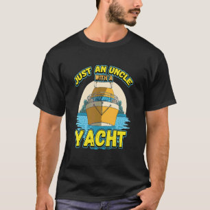 T-shirt Homme Juste Un Oncle Avec Un Bateau De Yacht Capit