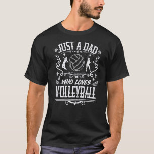 T-shirt Homme Juste Un Père Qui Aime Les Filles De Volley-