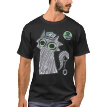 T-Shirt homme Kitty Cop – Purrtect & Serve Dark