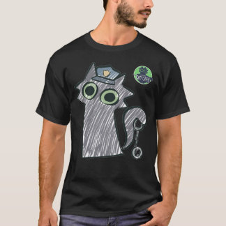 T-Shirt homme Kitty Cop – Purrtect & Serve Dark