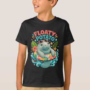 T-shirt Homme lamantin patate flottante vibes d'été