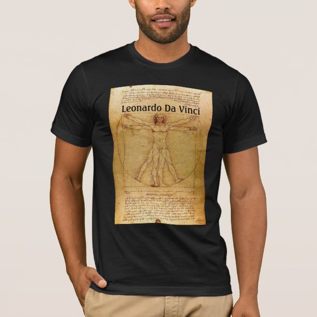 T-shirt Homme-Leonardo da Vinci de Vitruvian (Devant)