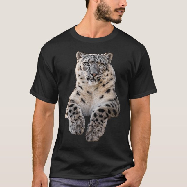 T-shirt homme léopard des neiges (Devant)