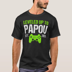 T-shirt Homme Leveled Jusqu'À Papou Est 2023 Nouveau Papa