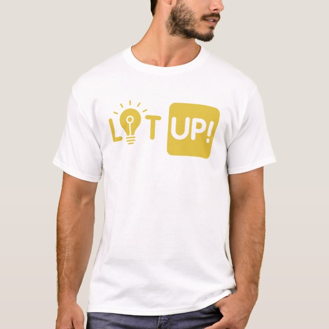 T-shirt Homme Light Up Lit Up (Devant)
