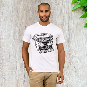 T-Shirt Homme Machine à Écrire Ancienne