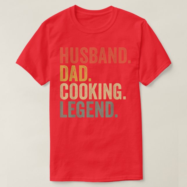 T-shirt Homme Mari Papa Cuisine Légende Drôle Cuisinier Ch (Design devant)