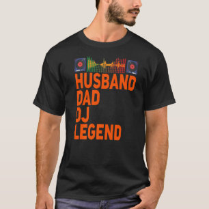 T-shirt Homme mari papa Dj Légende Fête des pères disque J
