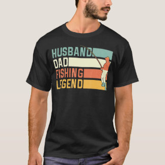 T-shirt Homme mari papa pêcheur légende Pêcheur Vintage