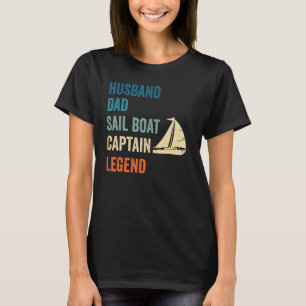 T-shirt Homme mari papa voilier bateau capitaine légende v