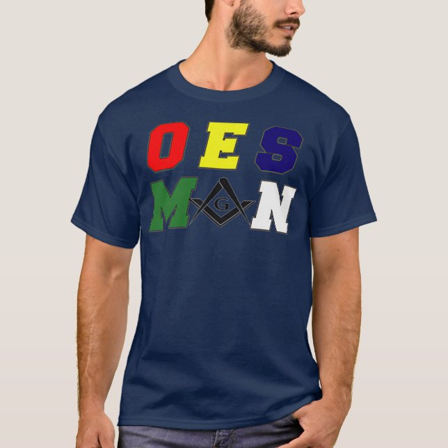 T-shirt Homme Mens Masonic OES (Devant)