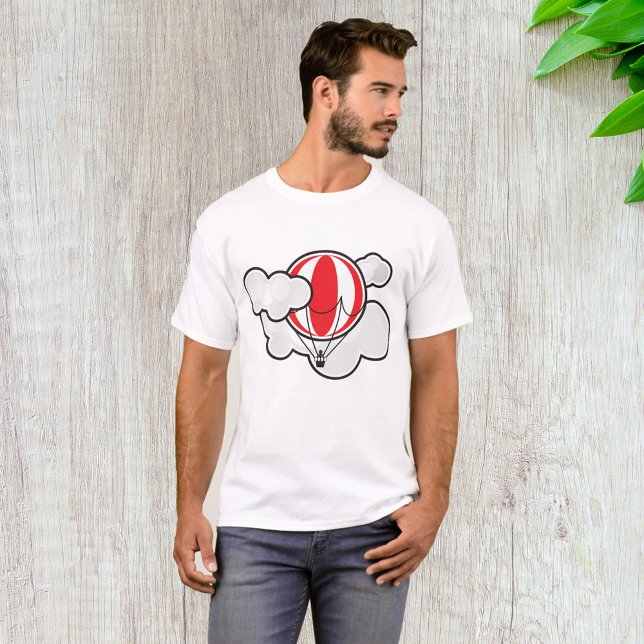 T-Shirt Homme Montgolfière Nuageuse (Créateur téléchargé)