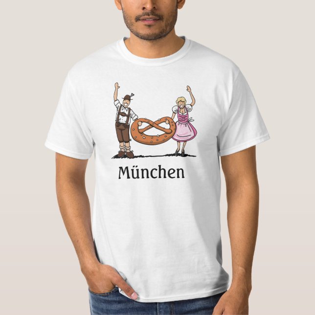 T-shirt homme München Couple Pretzel (Devant)