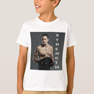 T-shirt Homme Musclé Force Haltères Salle de Sport Entraîn