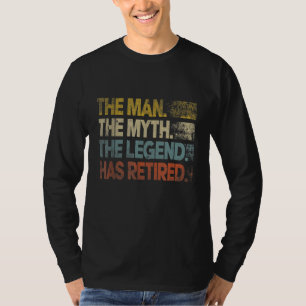 T-shirt Homme Mythe La Légende A Retraité Papa Papi