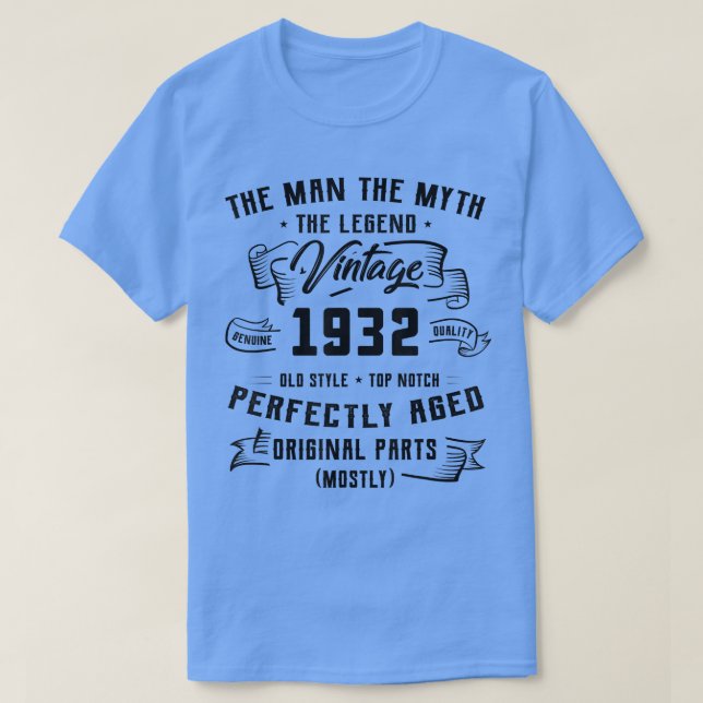 T-shirt Homme Mythe légende 1932 90e anniversaire Cadeau p (Design devant)