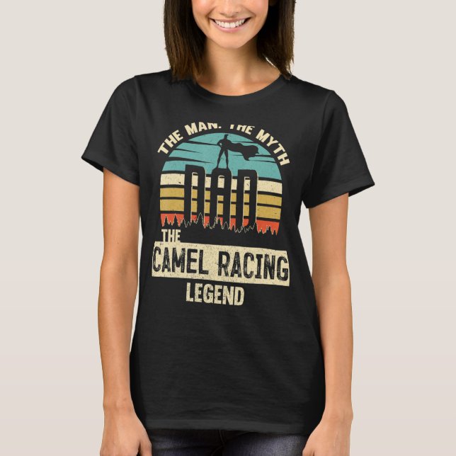 T-shirt Homme Mythe Légende Papa Camel Racing Jockey Extra (Devant)