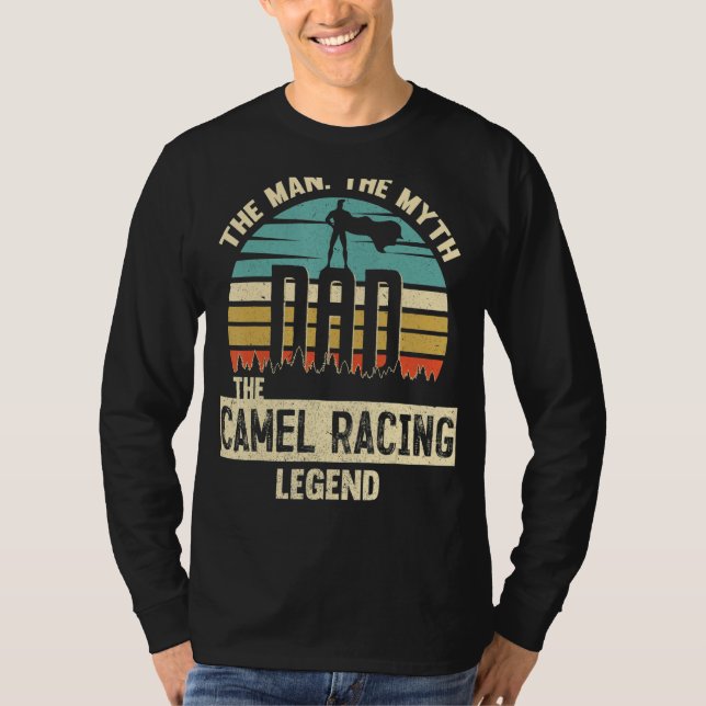 T-shirt Homme Mythe Légende Papa Camel Racing Jockey Extra (Devant)