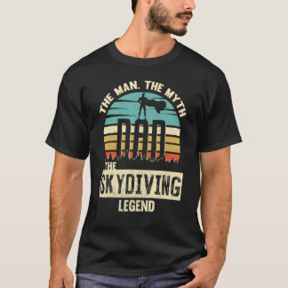 T-shirt Homme Mythe Légende Papa Saut en parachute