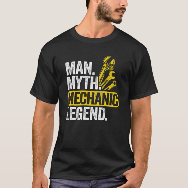T-shirt Homme Mythe Mécanique Légende Voiture Guy Garage P (Devant)