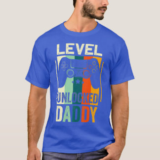 T-shirt Homme Niveau Déverrouillé Papa Gamer Va Être Papa