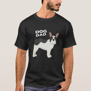 T-shirt Homme Noir & Blanc Chien Bouledogue Français Papa