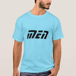 T-shirt Homme Nom Texte Imprimé Couleur Bleue 100% coton N