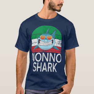 T-shirt Homme Nonno Requin Italien Grand-pa Amusant Tan Vi
