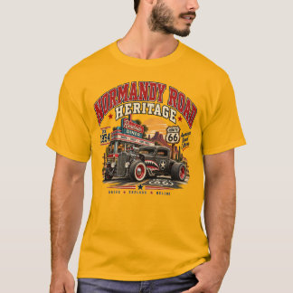 T-Shirt Homme Normandy Road Heritage Route 66 Hot