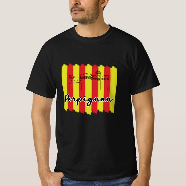 T-shirt homme- OBV - Perpignan sang & or (Devant)