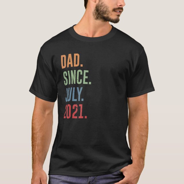 T-shirt Homme Papa depuis Juillet 2021 (Devant)