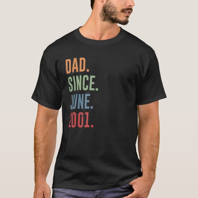 T-shirt Homme Papa depuis juin 2001 (Devant)