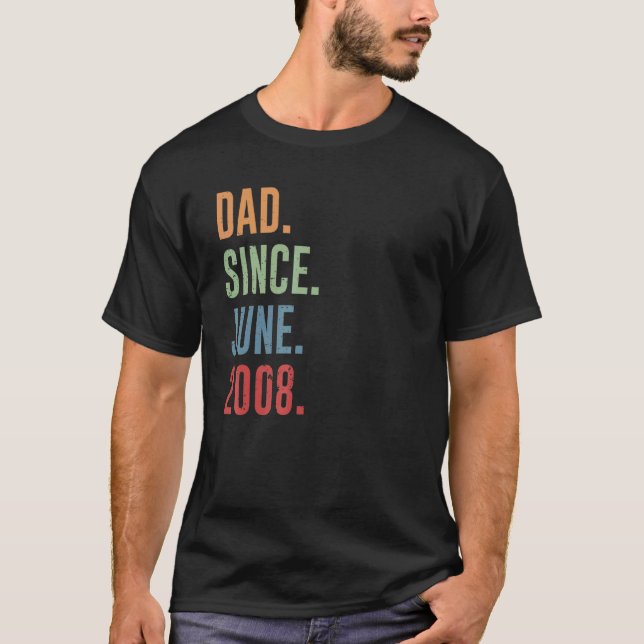 T-shirt Homme Papa depuis juin 2008 (Devant)